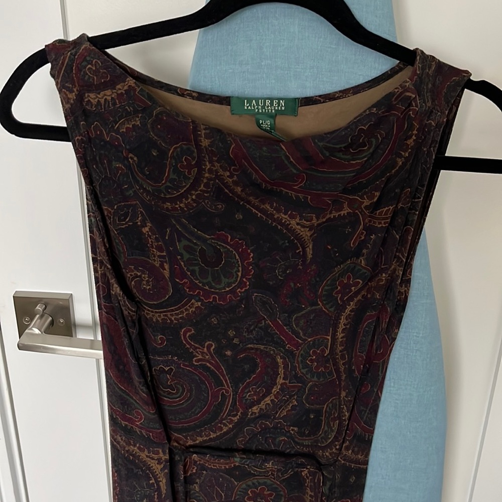 Ralph Lauren paisley dress petite large used good condition